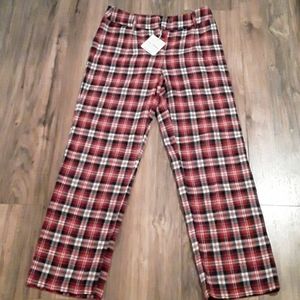 Size small plaid pants. New with tags